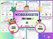 Video thumbnail for First Grade Worksheets, First Grade Writing, Kids Activity, Kids Learning, Homeschool Printable, 1st Grade Activity, Get Ready for 1st Grade - Etsy