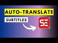 Video thumbnail for How to Auto-Translate Subtitles from One Language to Another in Subtitle Edit