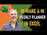 Video thumbnail for How to Make a Weekly Planner in Excel | Weekly Schedule Template