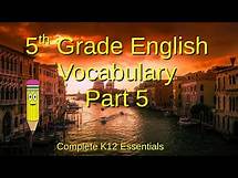 Video thumbnail for 5th Grade English Vocabulary Part 5 | public and homeschool classroom learning lessons | K12