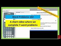 Video thumbnail for Math Word Problems 102