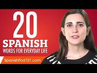 Video thumbnail for 20 Spanish Words for Everyday Life - Basic Vocabulary #1