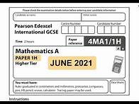 Video thumbnail for IGCSE Mathematics June 2021 - 4MA1/1H