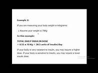 Video thumbnail for Calculating and Adjusting Insulin dose