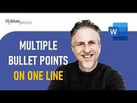Video thumbnail for Multiple Bullet Points On One Line in Microsoft Word | How to Make Horizontal Bullet Points