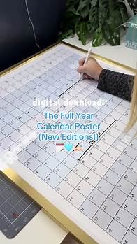 Video thumbnail for 2024/2025 Full Year Calendar in Multiple Formats and Colors