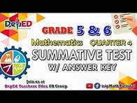 Video thumbnail for Grade 5 and 6 Math - Q4 Summative Test with Answer key