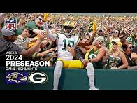 Video thumbnail for Baltimore Ravens vs. Green Bay Packers | 2024 Preseason Week 3 Game Highlights