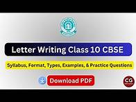 Video thumbnail for Formal Letter Writing Class 10 CBSE | Format, Tips & Questions Solved in One Shot