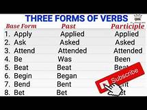Video thumbnail for Three Forms of Verbs // Verbs // Three Forms of Verbs In English Grammar // Verbs In English Grammar