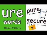 Video thumbnail for 'ure' Words | Phonics Phase 3 | Segmenting & Blending