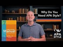 Video thumbnail for Why Do You Need APA Style?