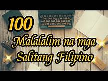 Video thumbnail for 100 Malalalim na Salitang Filipino (with English Translation)