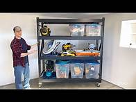 Video thumbnail for Husky 4 Tier Industrial Steel Shelving Review
