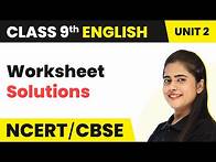 Video thumbnail for Workbook Solutions | Class 9 English (Words and Expressions) Unit 2 NCERT/CBSE