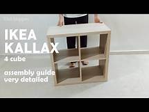 Video thumbnail for IKEA KALLAX shelving unit, 4 cube 77x77 cm assembly instructions very detailed