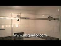 Video thumbnail for Serenity Custom frameless sliding shower door enclosure crl