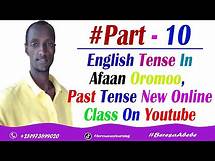 Video thumbnail for Barumsaa afaan ingiliffa kutaa 10 - English past tense part - 10 in Afaan Oromoo