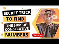 Video thumbnail for Secret Trick to Find the Sum of Consecutive Numbers In a Series