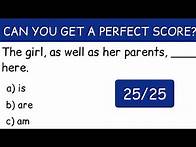 Video thumbnail for ENGLISH QUIZ : SUBJECT VERB AGREEMENT. TEST YOUR ENGLISH