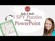 Video thumbnail for How to Make an I SPY Printable Using PowerPoint