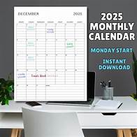 Video thumbnail for 2025 Printable Calendar Portrait | Monthly Planner PDF | January to December | Letter Size Vertical Wall Calendar | Instant Download