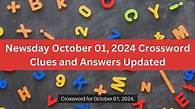 Video thumbnail for Newsday October 01, 2024 Crossword Clues and Answers Updated