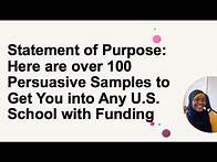 Video thumbnail for The Perfect Statement of Purpose: Tips & Many Real Samples for All Programs