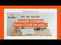 Video thumbnail for 📚 Cómo USAR el Generador de SCRIBBR para Referencias APA 7 📑