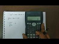 Video thumbnail for Solving Equation with help of Fx-82MS Calculator