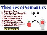 Video thumbnail for Semantic Theories in Linguistics | Semantic Theories of Meanings | Semantic Theories with Examples