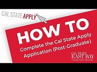 Video thumbnail for How to Complete Cal State Apply Application - Graduate Applicants
