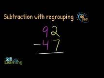 Video thumbnail for Subtraction with Regrouping (2-Digit Numbers) | Example