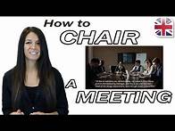 Video thumbnail for Chair a Meeting in English - Useful English Phrases for Meetings - Business English