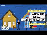 Video thumbnail for When Are Contracts Unenforceable? [No. 86]