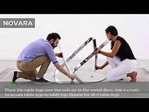 Video thumbnail for How to assemble the Novara Chrome Round Glass Dining Table from Furniturebox UK