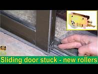 Video thumbnail for Sliding door stuck? How to replace the rollers.