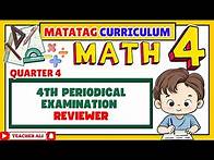 Video thumbnail for Grade 4 Mathematics Quarter 4 - 4th Periodical Test Reviewer (MATATAG Curriculum)