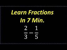Video thumbnail for Learn Fractions In 7 min ( Fast Review on How To Deal With Fractions)