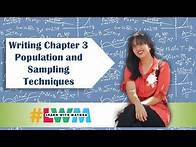 Video thumbnail for [Tagalog] Writing Chapter 3 Population and Sampling Technique with Example