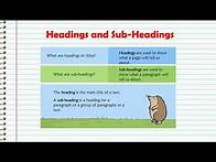 Video thumbnail for Wednesday headings and sub headings