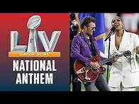 Video thumbnail for Jazmine Sullivan & Eric Church Sing the National Anthem at Super Bowl LV