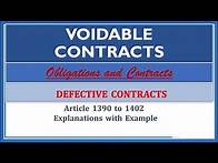 Video thumbnail for Voidable Contracts. Article 1390-1402. Defective Contracts. Obligations and Contracts.