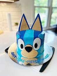 Video thumbnail for Bluey Cake Template for Kids Birthday Blue Dog - Etsy