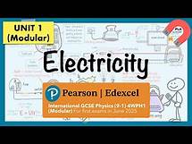 Video thumbnail for Edexcel IGCSE Physics (9-1) UNIT 1: 2 Electricity Revision (Modular) 4WPH1