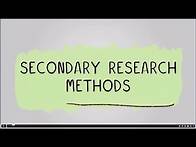 Video thumbnail for Secondary Research Methods - R093: Creative iMedia in the Media Industry