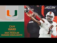Video thumbnail for Cam Ward 2024 Regular Season Highlights | Miami Quarterback