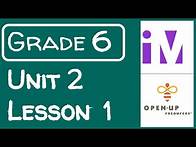 Video thumbnail for Illustrative Mathematics Grade 6 - Unit 2- Lesson 1
