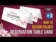 Video thumbnail for How to Design Table Reservation Name/Place Card In MS Word - DIY Tutorial