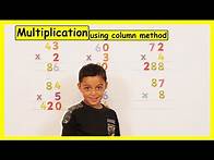Video thumbnail for Column method multiplication | Multiply 2 digit by 1 digit | Maths for kids | Maths with Nile